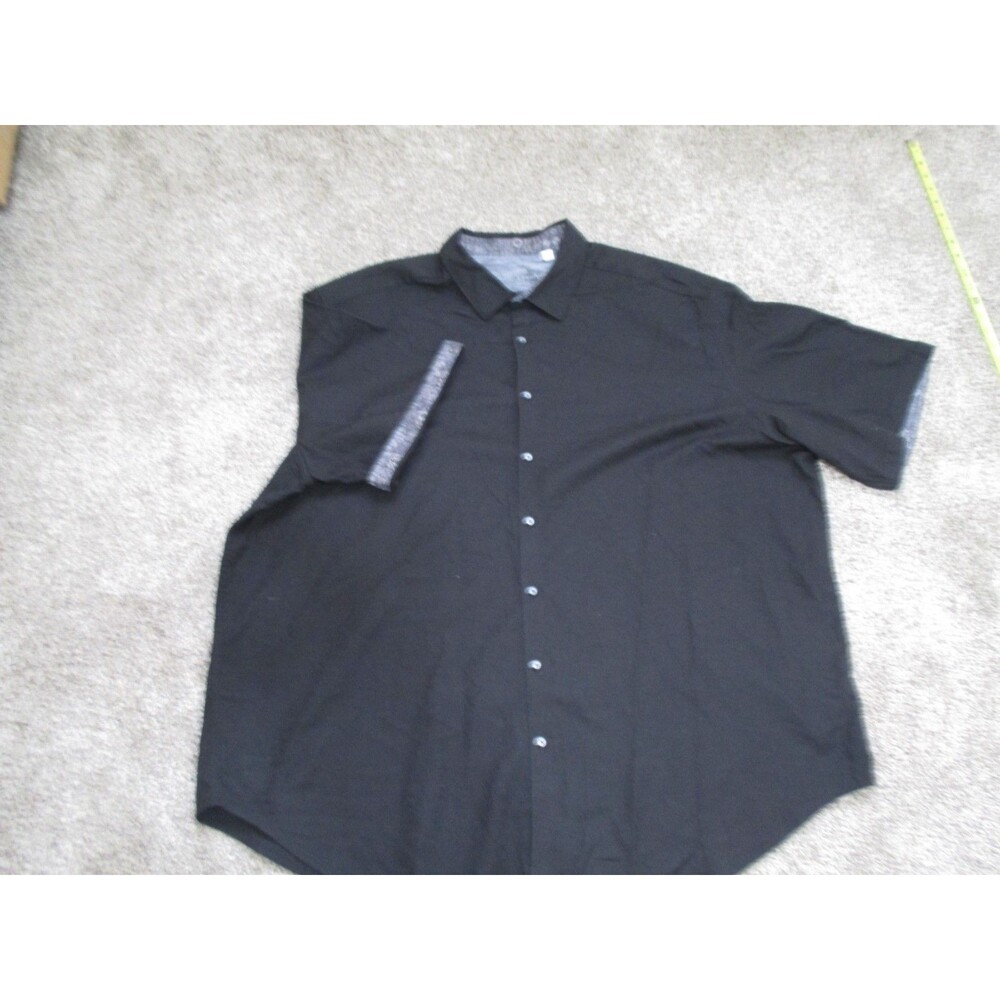 Robert Gramam textured Mens 3XL Black button down shirt